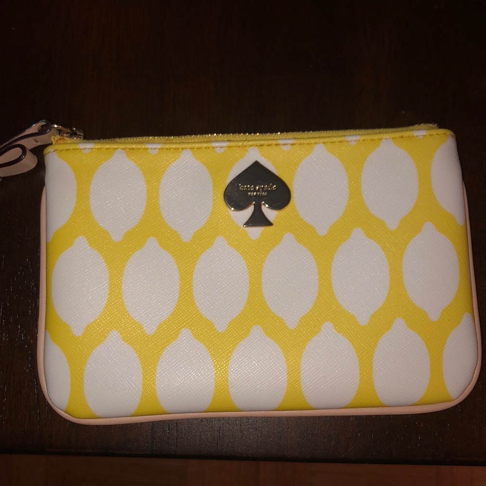 Yellow & White Kate Spade Wristlet